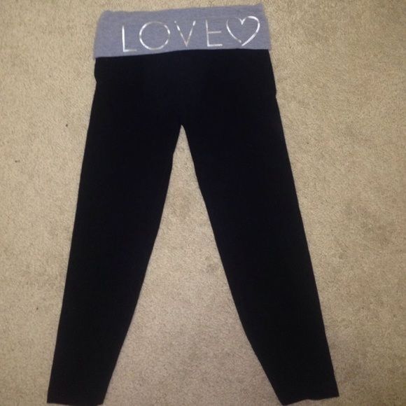 Capri Yoga Pants w/ Gray Waistband - Picture 1 of 3